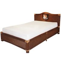 Кровать двуспальная из ротанга ANDREA пальма
